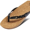 image:imageREEF Womens Cushion Court Twist Flip FlopsBlack