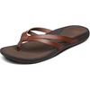 image:imageREEF Pacific Joy Womens Flip Flop Vegan Leather Strap and Soft Cushion FootbedRust