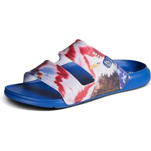 image:imageREEF Mens Oasis Double Up Waterproof SlidesRed White and Blue