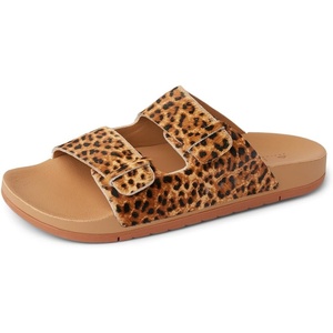 image:imageREEF Ojai Two Bar Womens Fashion Slide Sandal Premium Leather Soft Cushion FootbedCheetah