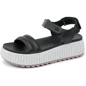 image:imageREEF Vista Higher Raya Womens Platform Sandal Adjustable Straps Soft Molded FootbedBlackWhite