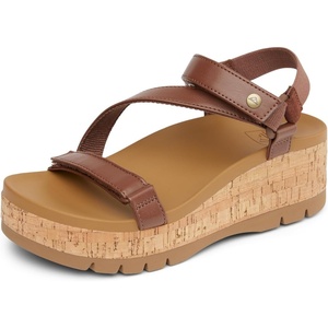 image:imageREEF Womens Vista Higher Luna Platform Sandal Adjustable StrapCocoa Cork